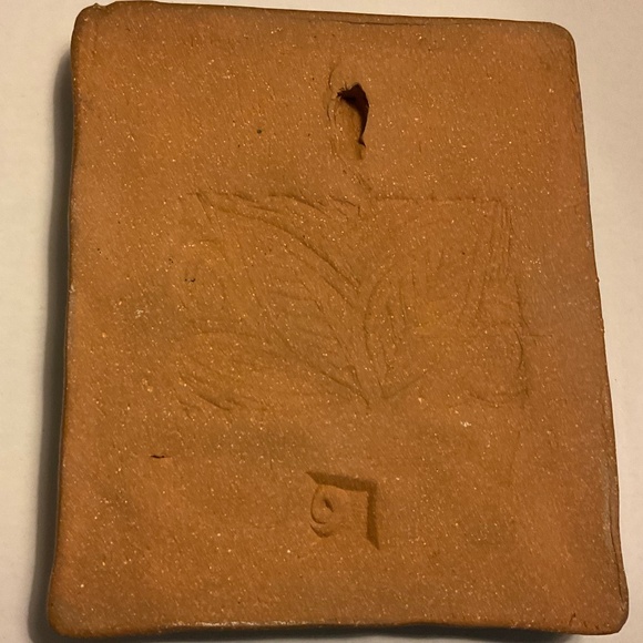 Ceramic artisan Handmade Terracotta Leaf Tile
